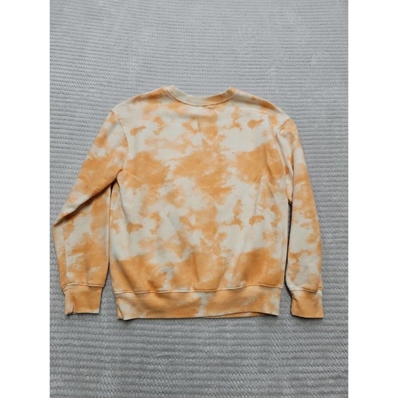 New York Knicks Sweatshirt Womens Small Orange Tye Dye Crew Neck - Picture 5 of 6